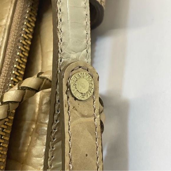 Brahmin Mojito Croc Embossed Gold Metallic Leather Crossbody Bag - Picture 12 of 12